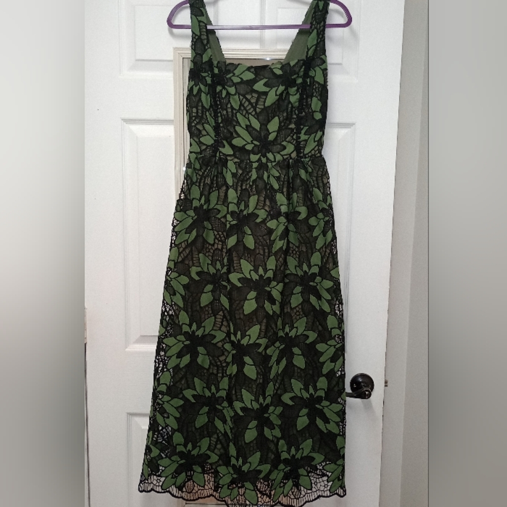 Just Me Green Lace Midi Dress - Picture 5 of 8